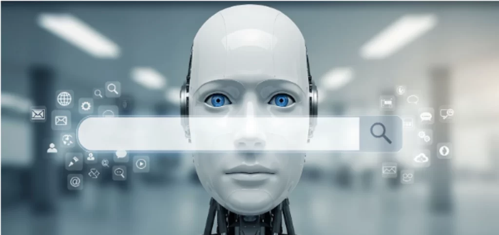 Inteligência artificial representada por robô na busca por clientes ideais