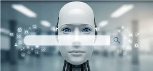 Inteligência artificial representada por robô na busca por clientes ideais